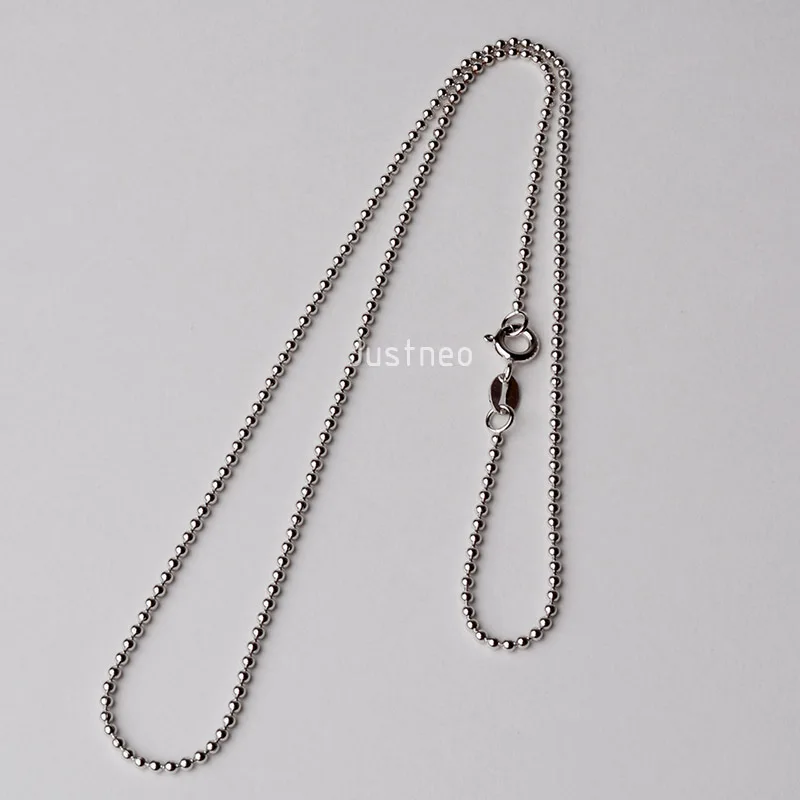 JustNeo Solid 925 Sterling Silver Ball Chain Necklace,Basic Chains for Pendants