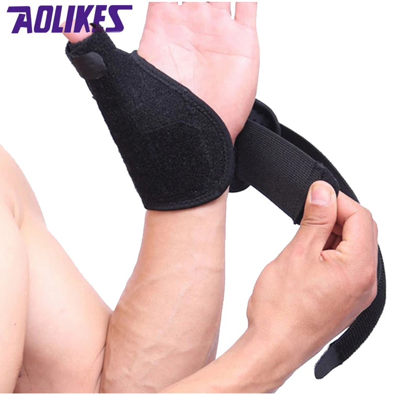 AOLIKES 1 Pcs Thumb Sprain Protective Wrist Support Wraps Tendon Sheath Fracture Fixed Mouse Finger Correction Sports Safety