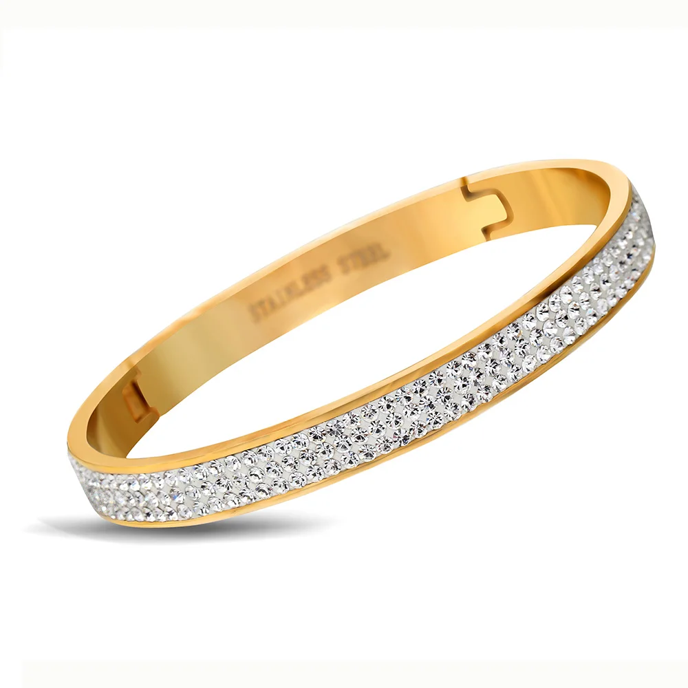 Wykwintna kryształowa bransoletka marki otwarte bransoletki Pulseira 6.3*5.6cm moda kryształowa biżuteria bransoletki hurtowo — zdjęcie 4