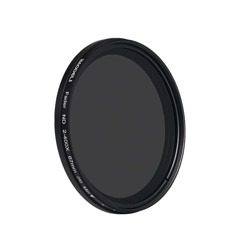 BAODELI Neutral Density Filtro Nd Filter Variable Nd2-400 Concept 49 52 55 58 62 67 72 77 82 Mm For Camera Canon Dslr Nikon Sony