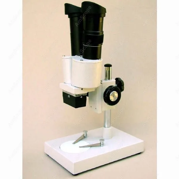 Student Kids Metal Frame Binocular Stereo Microscope--AmScope Supplies 20X Student Kids Metal Frame Binocular Stereo Microscope