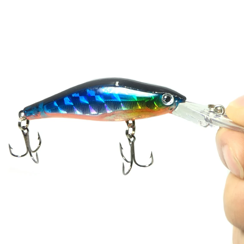 1 szt. Laser tonący powolna przynęta na ryby 10cm 8g Wobbler sztuczna mucha wędkarska twarda przynęta karp Crankbait Fishing