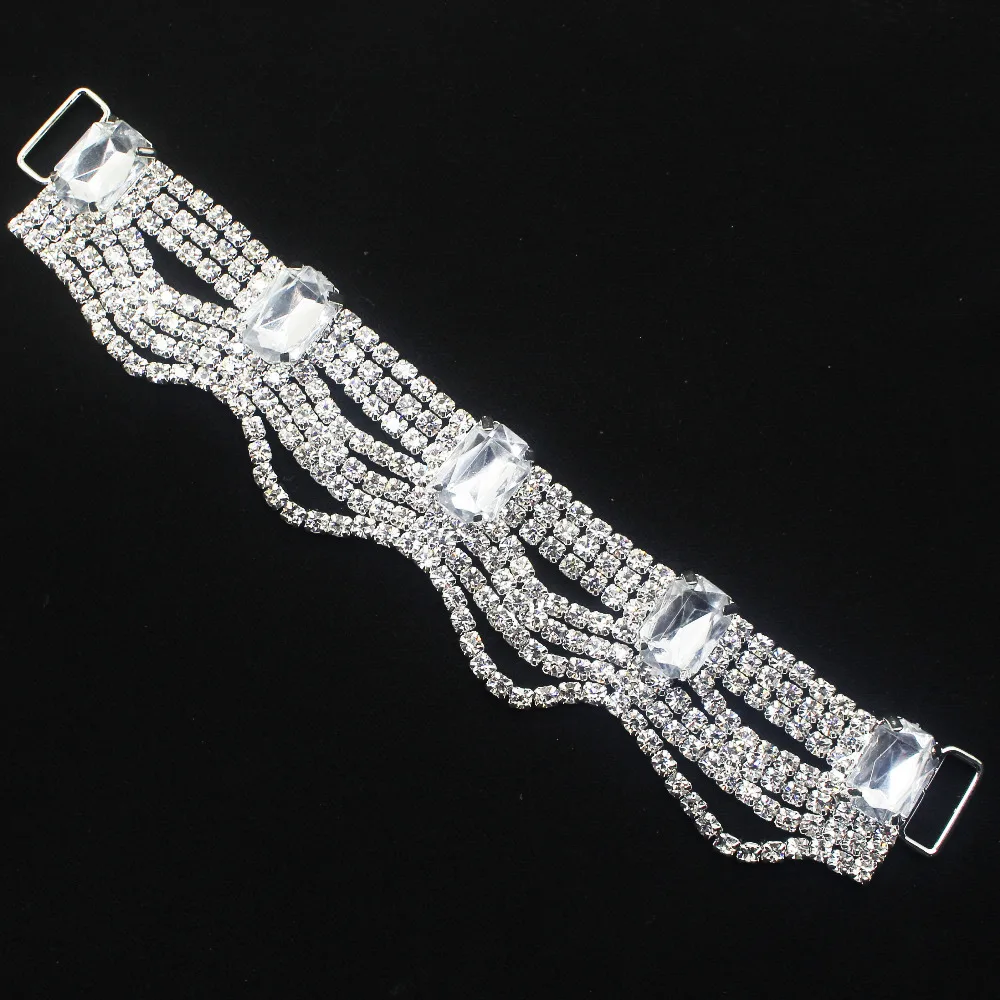 New 2pcs/lot Rhinestones Bikini Buckles Connectors Diamond Crystal Buckle Sexy Water Drople Decoration High Quality Sewing