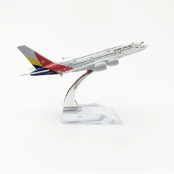 Asiana Airlines Aeroplane model Airbus A380 airplane 16CM Metal alloy diecast 1:400 airplane model toy for children Free shippin