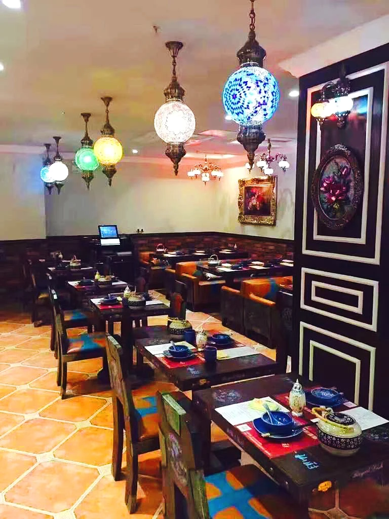 Turco marroquino luz pingente artesanal mosaico de vidro manchado corredor escada café restaurante pendurado lâmpada luz