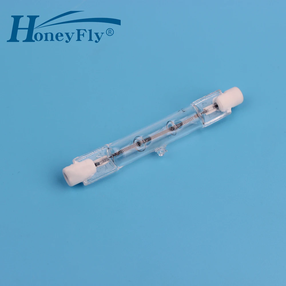 

HoneyFly 50pcs 78mm Linear Halogen Lamp J78 220V/110V 100W 150W 200W 250W R7S Double Ended Filament Flood Lights Quartz Tube