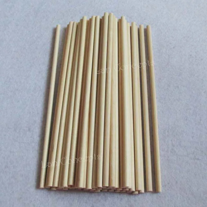 180x5mm Wood Popsicle Round Lollipop Ice Cream Stick Kids DIY Crafts Tools - Natural Color 300pcs/Lot Free Shipping