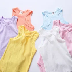 Baby bodysuit 100% cotton baby sleeveless body suits infant baby body boys girls summer clothes baby vest clothing overalls