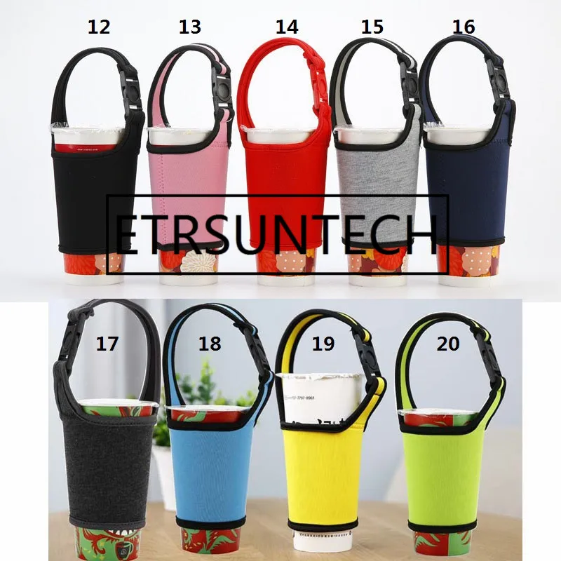 100pcs Bottle Storage Holder Milk Tea Coffee Hand Drinks Cloth Cover With Braces Anti Scald Cup Sleeve Submersible Material