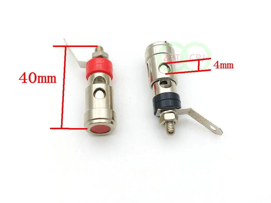 

4mm L Banana Audio Plug Jack Socket Speaker Binding Post spring loaded subwoofer basket terminal connector