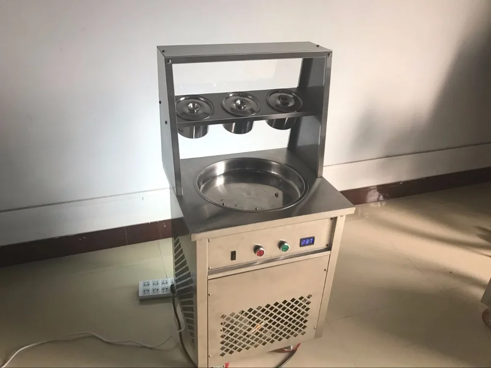 Frigideira de gelo frito redonda única