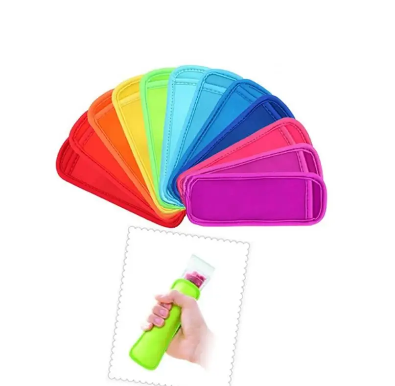 

Popsicle Holders Pop Ice Sleeves Freezer Pop Holders 8x16cm for Kids Summer Kitchen Cookies 10 color Have Stock SN365