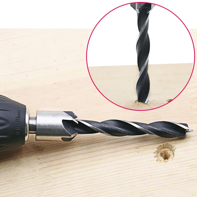 8Pcs Verzinkboor Boren Set Hss Hout Boren Ruimer Kit Voor Houtbewerking Afschuining Power Tools 3Mm 4Mm 5Mm 6Mm 7Mm 8Mm 10Mm