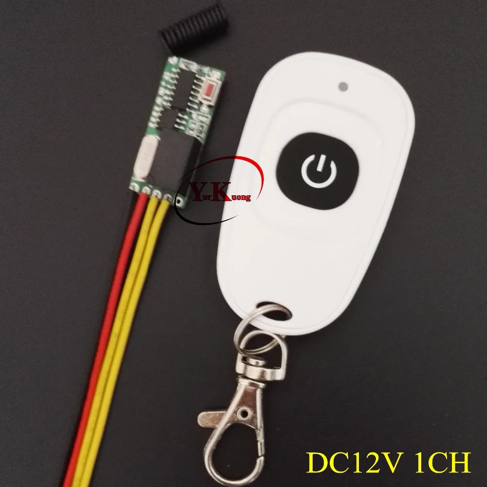 DC 12V Relay Remote Switch NO COM NC Contact Wireless Switch 2A Relay RF RX Normally Open Close lithium AAA Battery Supply ASK