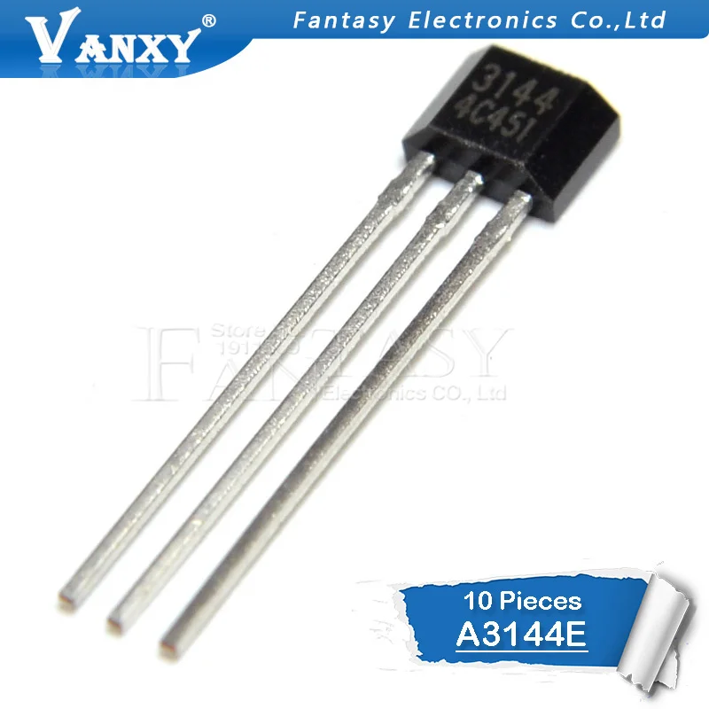 10PCS A3144E TO92 A3144 TO-92 3144 3144E Hall Effect Sensor new and original IC