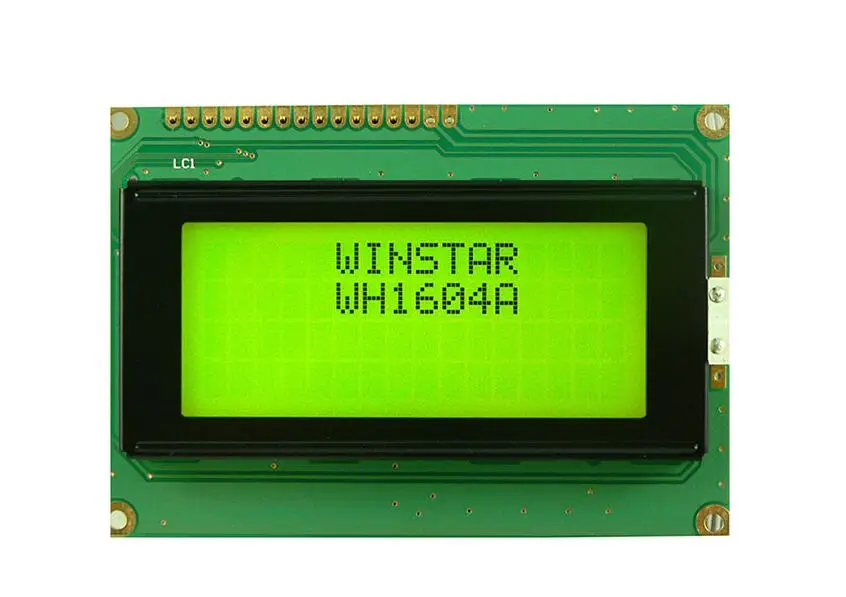 

WH1604A WINSTAR LCD modules 16x4 default interface is 6800 4/8-bit parallel, 5V power supply screen yellow-green backlight