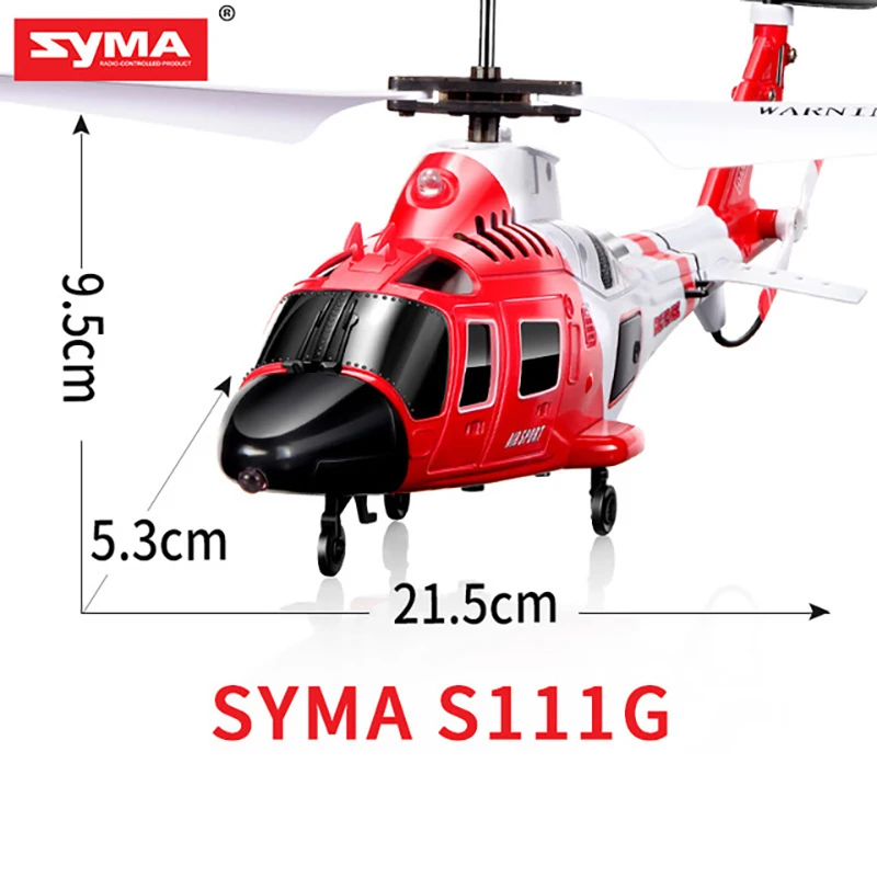 Original SYMA S111G 3.5CH military high simulation remote control helicopter equipped with gyroscope LED light drop helicopter