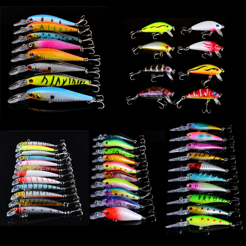 

48 pcs lots fishing lures hard baist crankbaits good quality tackle new