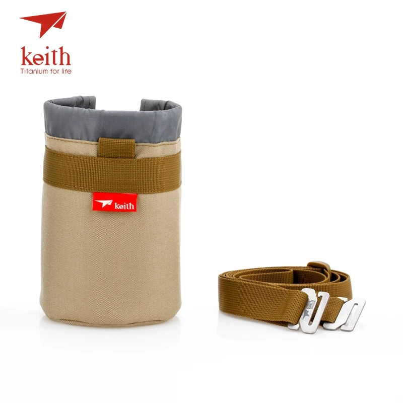 Keith Titanium Bottle Large Capacity Non-threaded Kettle With Kettle Bag 900ml 1200ml