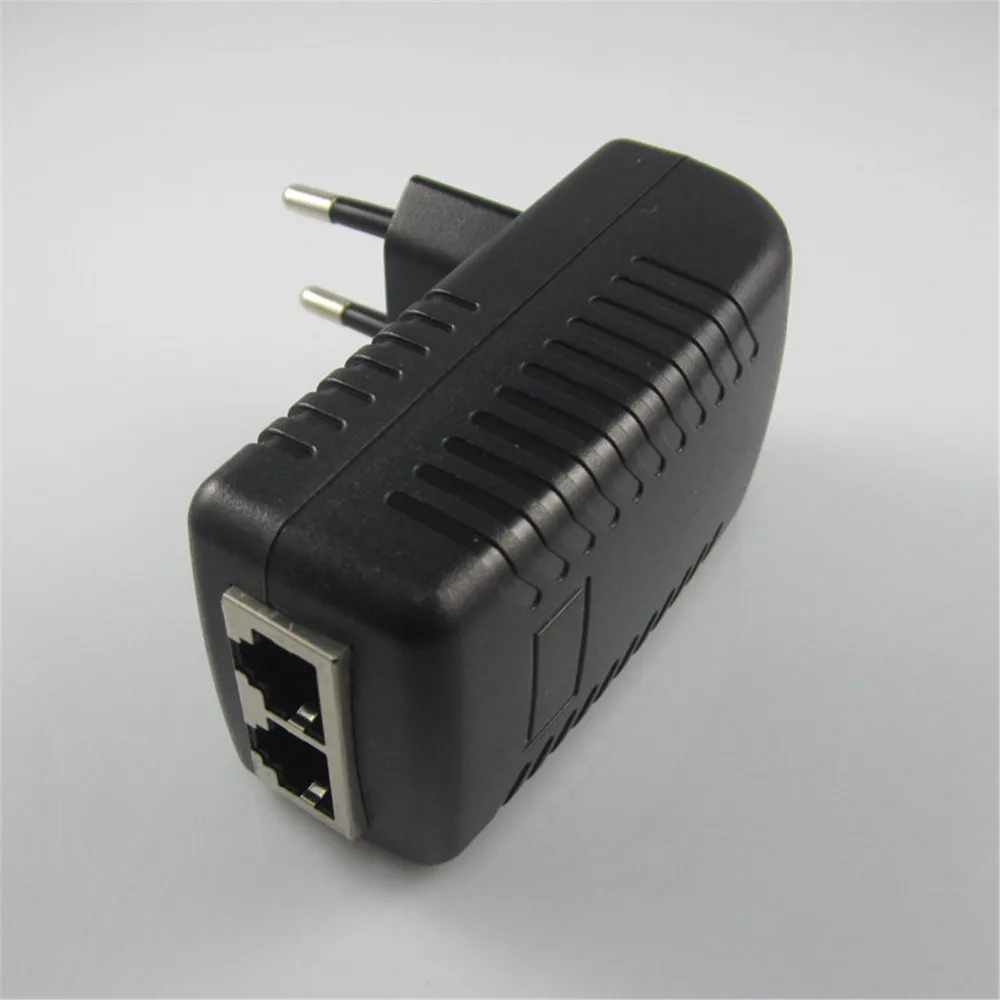 Active PoE Injector Power PSE quality output adapter DC48V 0.5A 10/100 Mbps Power Ethernet 4 and 5 (+), 7 and 8 (-),  many plugs