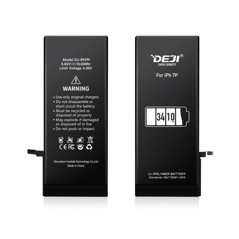 DEJI Original Li-ion High Capacity Battery For iPhone 7P/7Plus Replacement Real 3410mAh Internal Batteries Best Quality