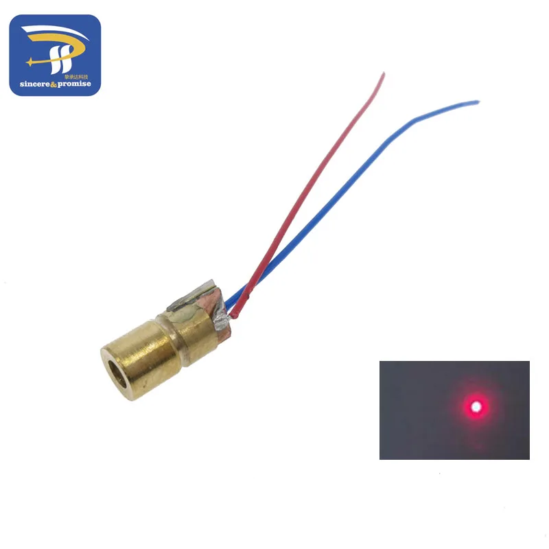 10PCS Adjustable Mini Laser Pointer Diode RED Dot Laser Diod Circuit 3V/5V 5mW 650nm Module Pointer Sight Copper Head