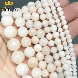 Natural Stone Light Yellow Angelite Beads Round Loose Stone Beads For Jewelry Making DIY Bracelets Accessories 15