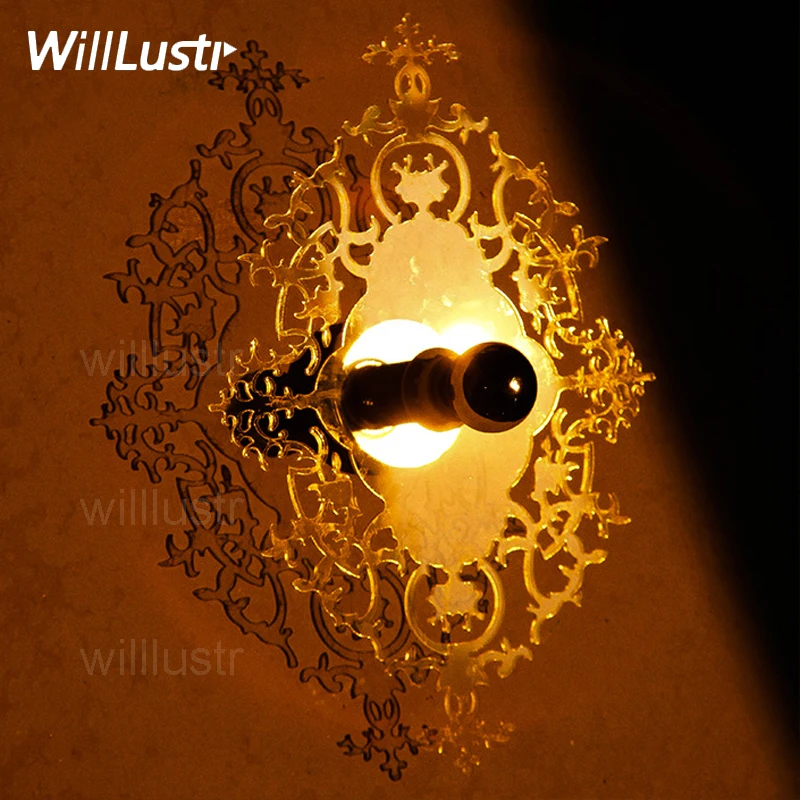 

Modern Josephine 5D Wall Light Sconce Lamp cafe bar hotel Transparent sculptured PMMA engraved art deco shadow lighting fixture