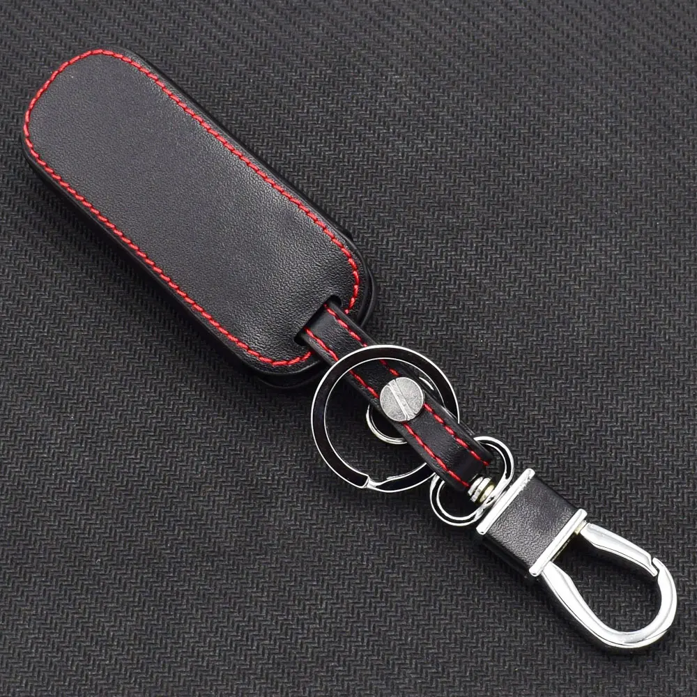 Leder Autoschlüsselhüllen für Mazda 2 3 5 6 CX5 CX7 CX9 Miata MX5 Axela Atenza Schlüsselanhänger Schutztasche Smart Remote Fobs Shell Cover – Detail 5