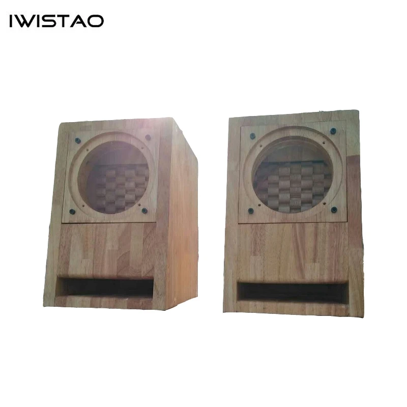 IWISTAO HIFI Altoparlante Armadietto Vuoto Finito Labirinto Struttura con Unità di Altoparlante di Legno di Quercia per 3/4 Pollici Gamma Completa