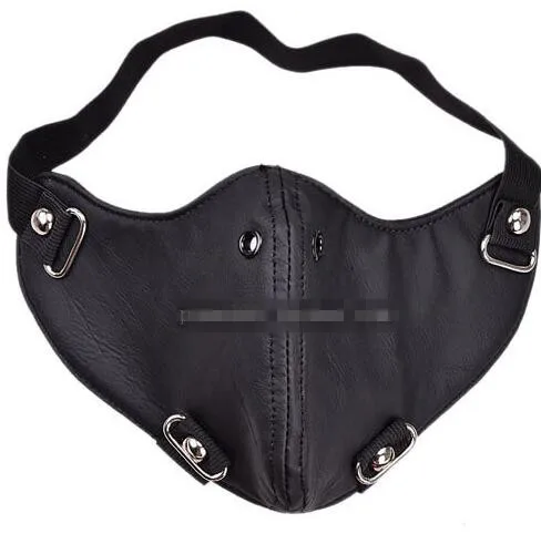 Uomo donna maschere in pelle hip-hop ragazzi ragazze club party Rock and roll traspirante motorbycle riding bocca-muffola R699