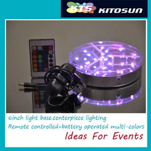 10pcs*Rechargeable Super Bright RGBW LED Under Table Lighting for Weddings Event Party Table Cloth Lighting With Remote