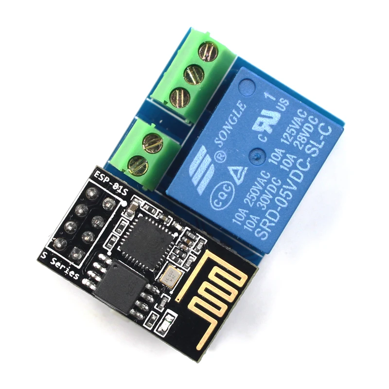 Elecrow ESP8266 ESP-01S Relay Module 5 Minutes IoT Project DIY Kit WiFi/ Internet Controlled Relays Remote Switch Phone APP