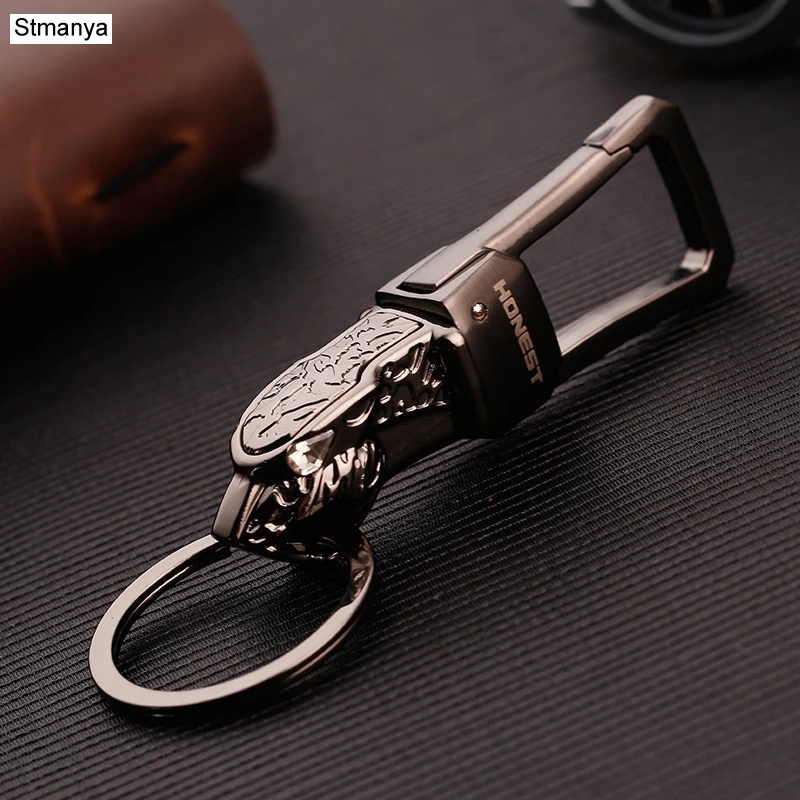 Honest Hot Top quality Metal Keychain Women Men Leopard head Bag Charm Accessories KeyChains Best Gift jewelry K1565