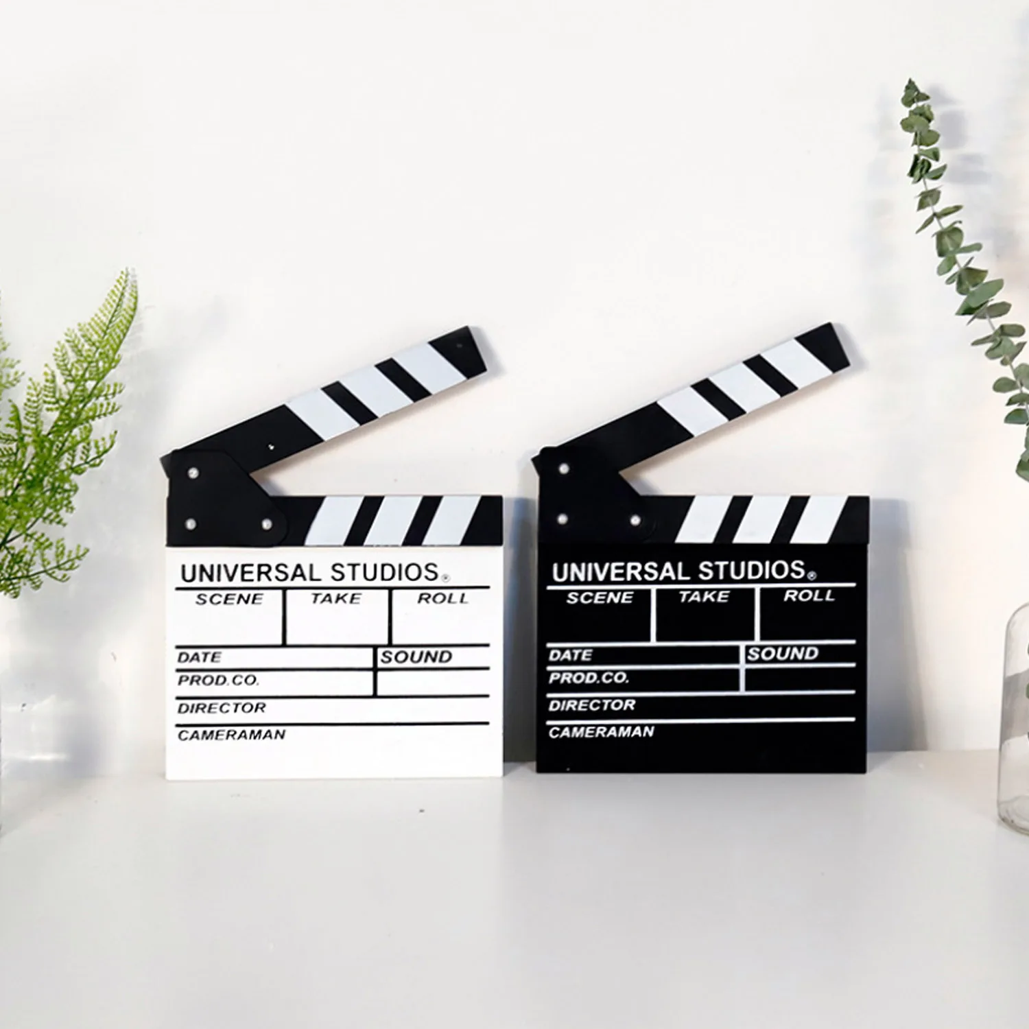 Gosear Movie Clap Board Clapper Board Wooden Film Clapboard Accessory Claqueta for TV Series Live Broadcast Advertising Video