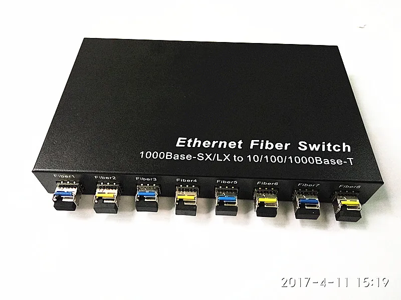 10 ports Gigabit Ethernet Optical Fiber Switch 1310/1550nm with 8 SFP ports and 2*10/100/1000M RJ45 Gigabit single-fiber swtchi