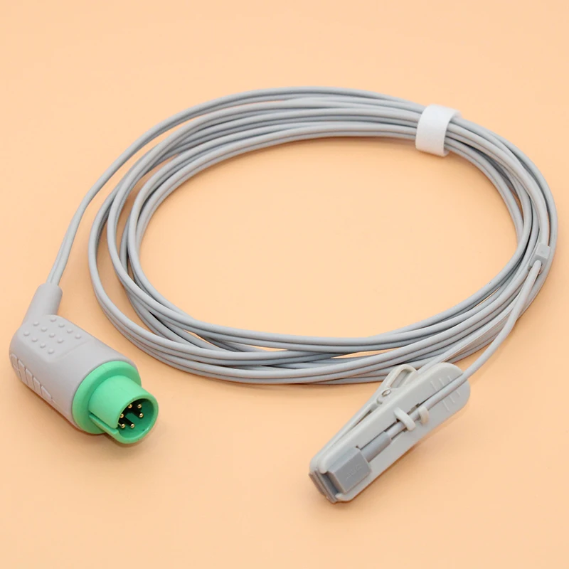 Compatible 6pin Bionets BM3 BM5 Spo2 sensor cable for adult/pediatric/child/Neonate/veterinary,Finger/Ear/Foot/Forehead Probe.