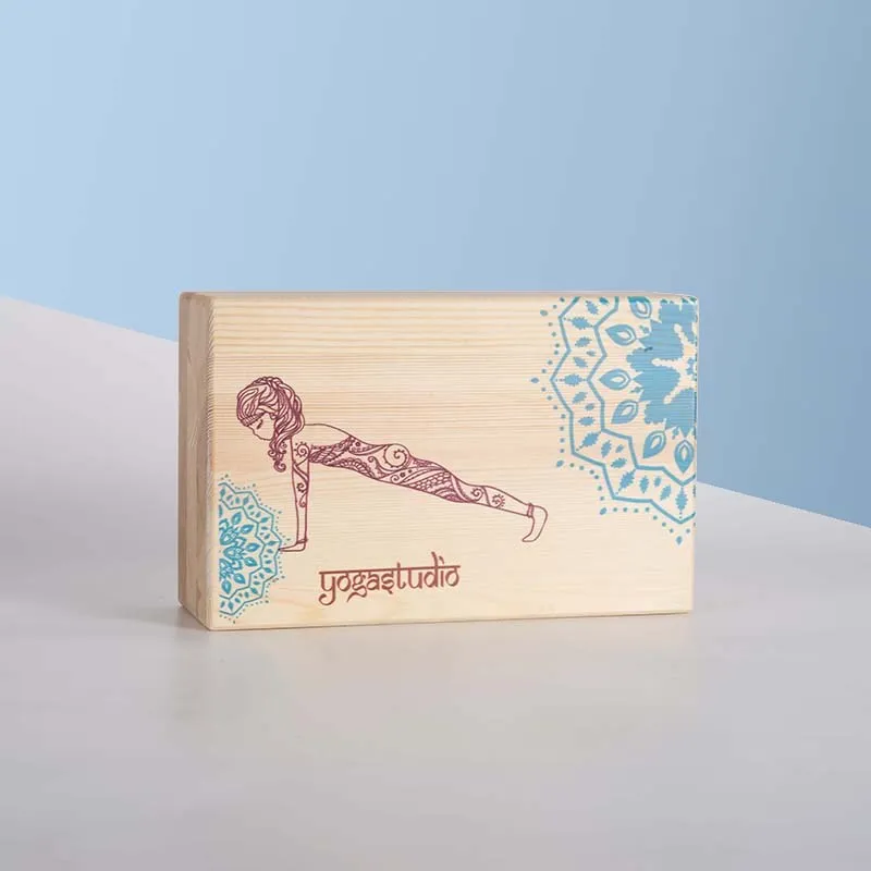 Solid Wood Yoga Brick for Fitness, Environmental Friendly Block, Tasteless High Density, Yoga Accessories,Dance Equipment,1pc