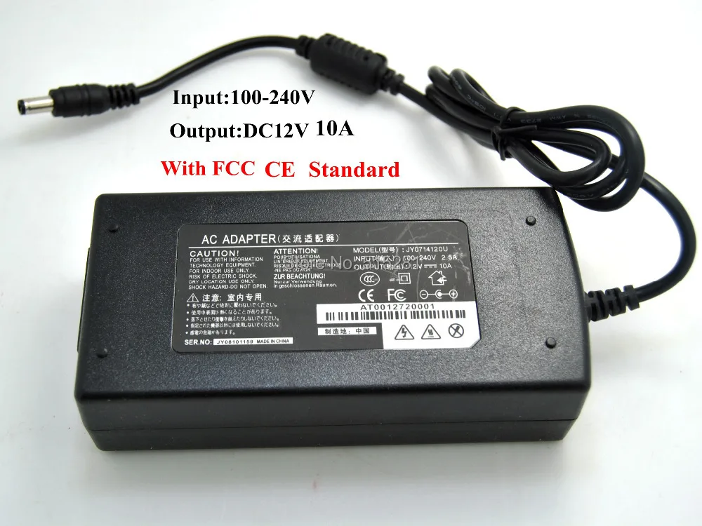 LED Power Supply Adapter to DC 12V 10A 120w,input AC100-240V 50-60 Hz For Led Strip High Quality 25pcs/lot