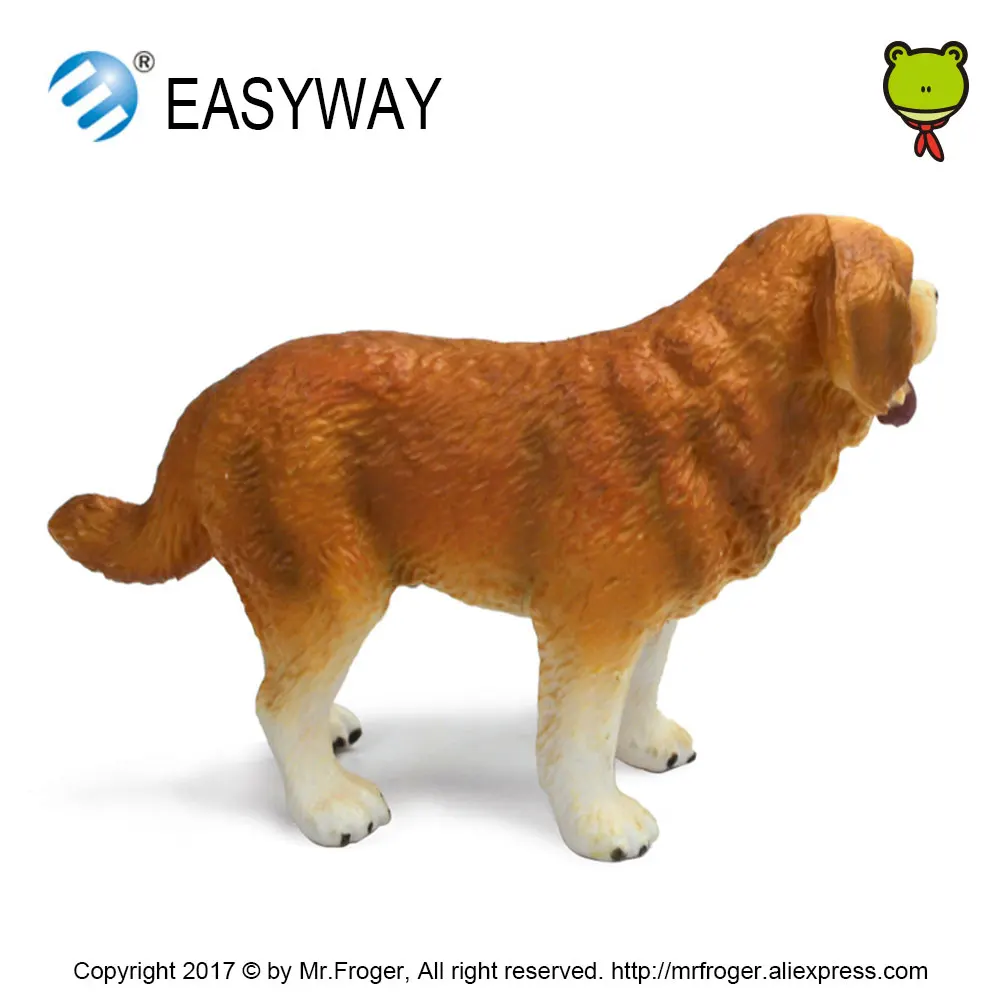 EASYWAY Gốc Động Vật Nông Trại Nhựa Saint Bernard Mô Hình Chó Mini Đời Sống Thực Tế Động Vật Nhân Vật Hành Động Trẻ Em Đồ Chơi dành cho Trẻ Em Quà Tặng