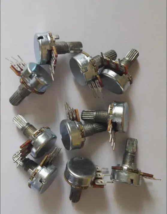 WH148 1K 2K 5K 10K 20K 50K 100K 500K 1M ohm 20% single connection potentiometers 3Pin /Handle length:15mm