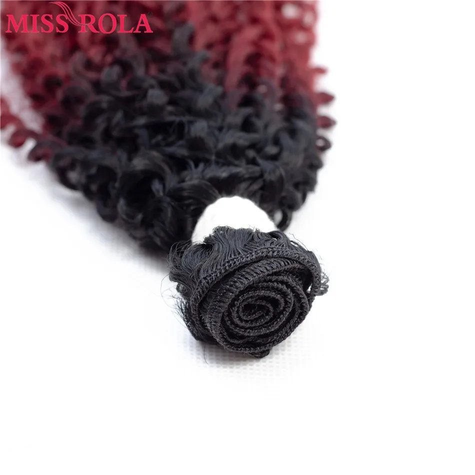 Miss Rola Synthetic Curly Hair Extensions Ombre Hair Bundles Hair Weaves T1B/BUG 18\