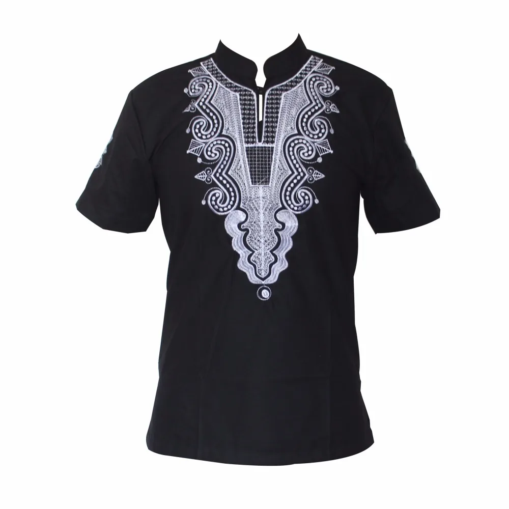 Dashikiage 5 Colors African Fashion Men/women Unique Embroidery Design Causal T-shirt Cool Outfit Tops High Quality