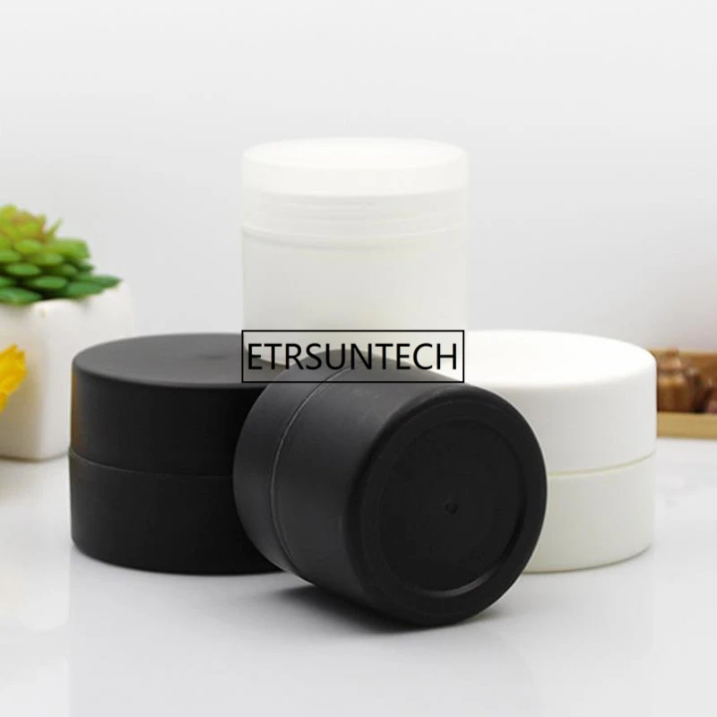 

50g/100g clear white black plastic PP double wall cosmetic cream jar Cosmetic Containers F20171078