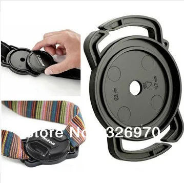 Camera Lens Cap Holder Keeper L For Canon Nikon Lens Cap 52mm 67mm 58mm / 43mm 52mm 55mm / 40.5 49mm 62mm / 72 77 82mm Universal