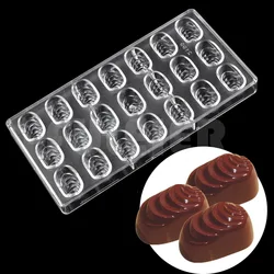 21 Hole Polycarbonate Chocolate Mold Clear Classic Sweet Candy Mold DIY Handmade Cake Chocolate Mould Baking Pastry Tools