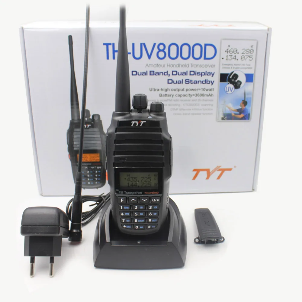 4PCS New Cross Band Repeater VHF UHF TYT TH-UV8000D Amateur Radio 10W Long Range Walkie Talkie 10 KM