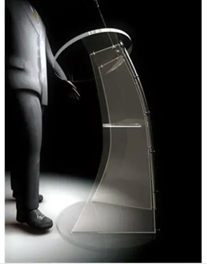 Floor Standing Acrylic Speech Lectern Acrylic Modern Design Podium Pulpit plexiglass