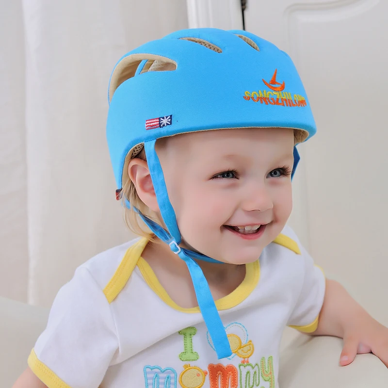 

Free shipping Baby Toddler Safety Helmet Headguard Cap Adjustable Hat No Bumps Kids Walk Learning Helmets 3colors