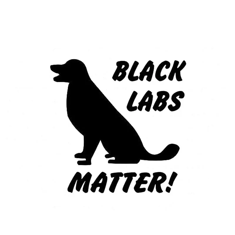 10.2CM*9.9CM Black Labs Matter Labrador Retriever Dog Vinyl Decal Sticker Car Styling Sticker Accessories Black Sliver C8-0635